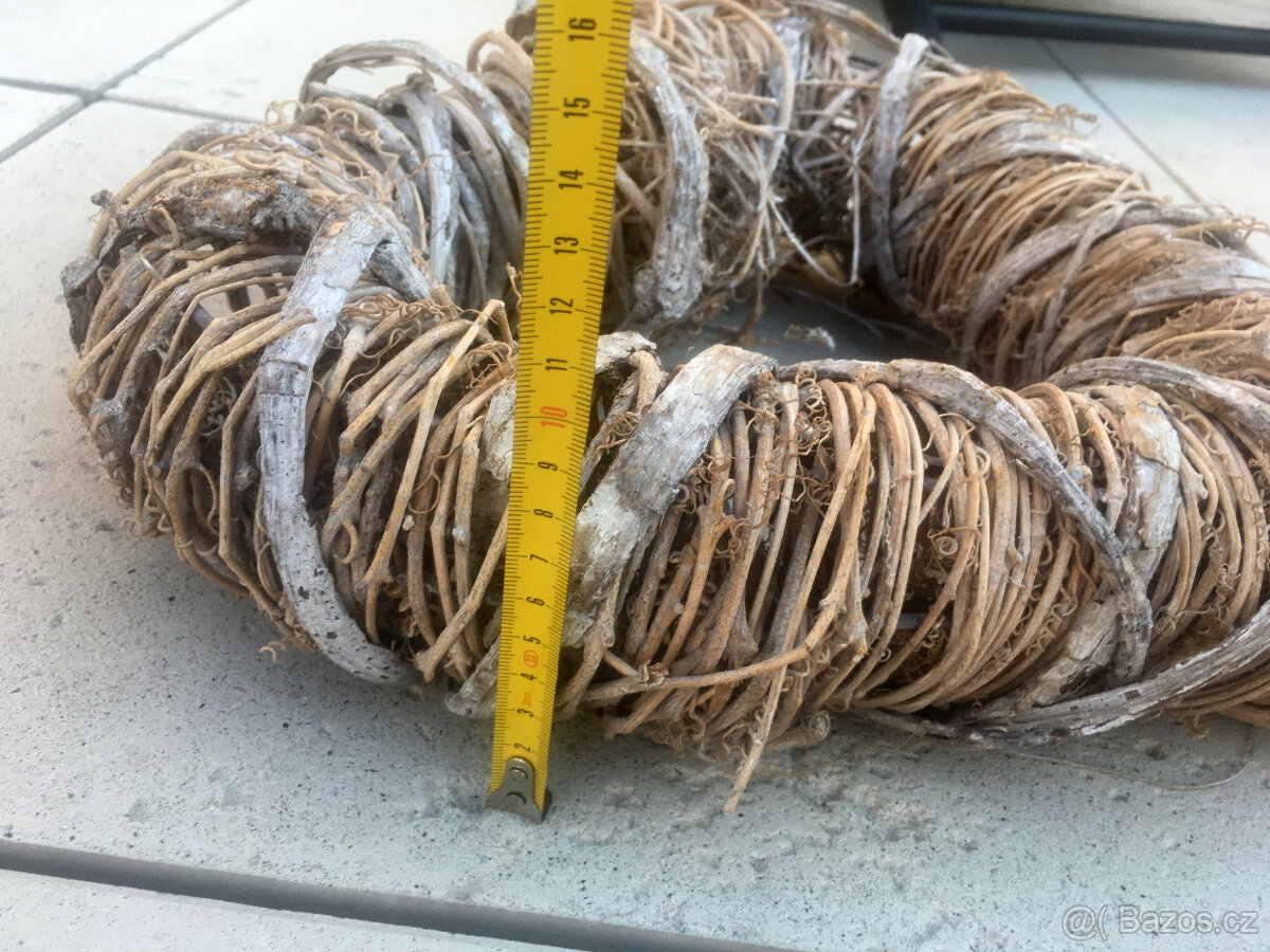 Dekorace - Maxi srdce z proutí - 3