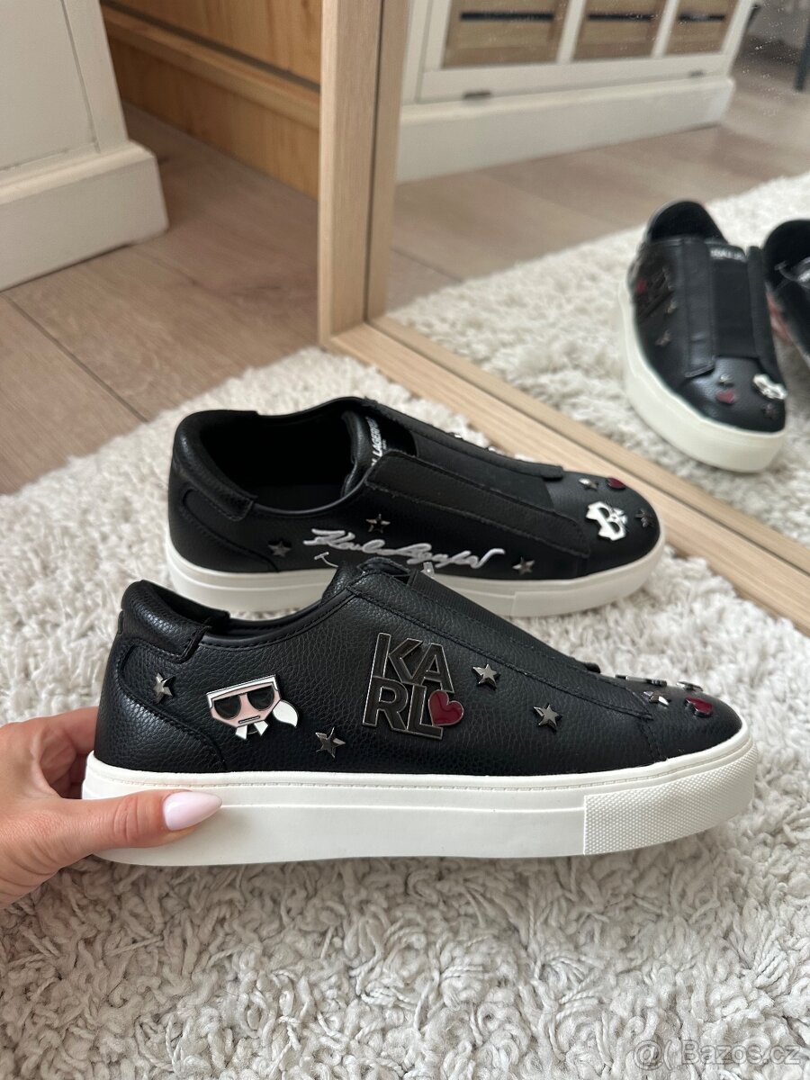 KARL LAGERFELD ČERNÉ TENISKY - 3