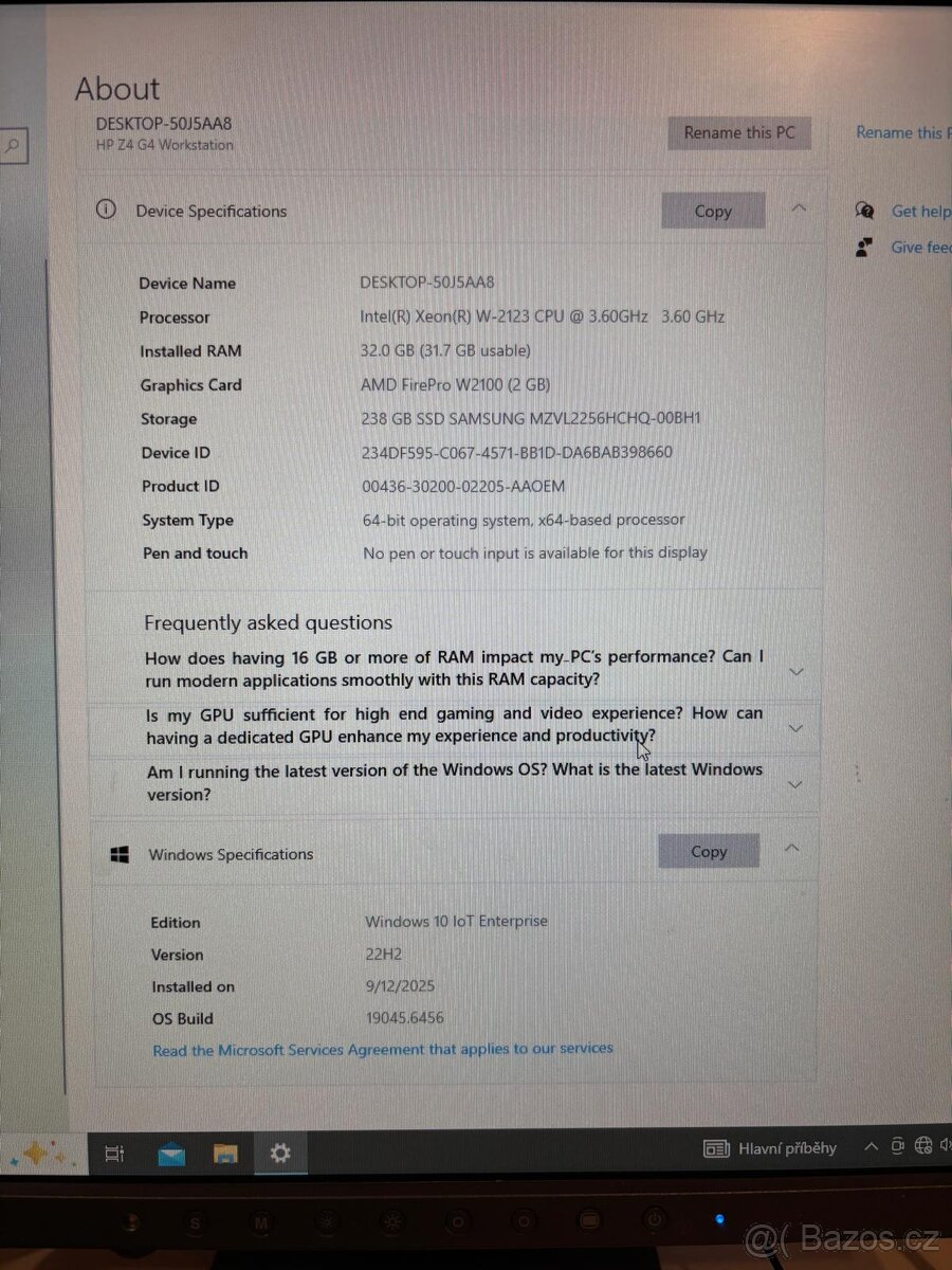 Pc HP Z4 - 3