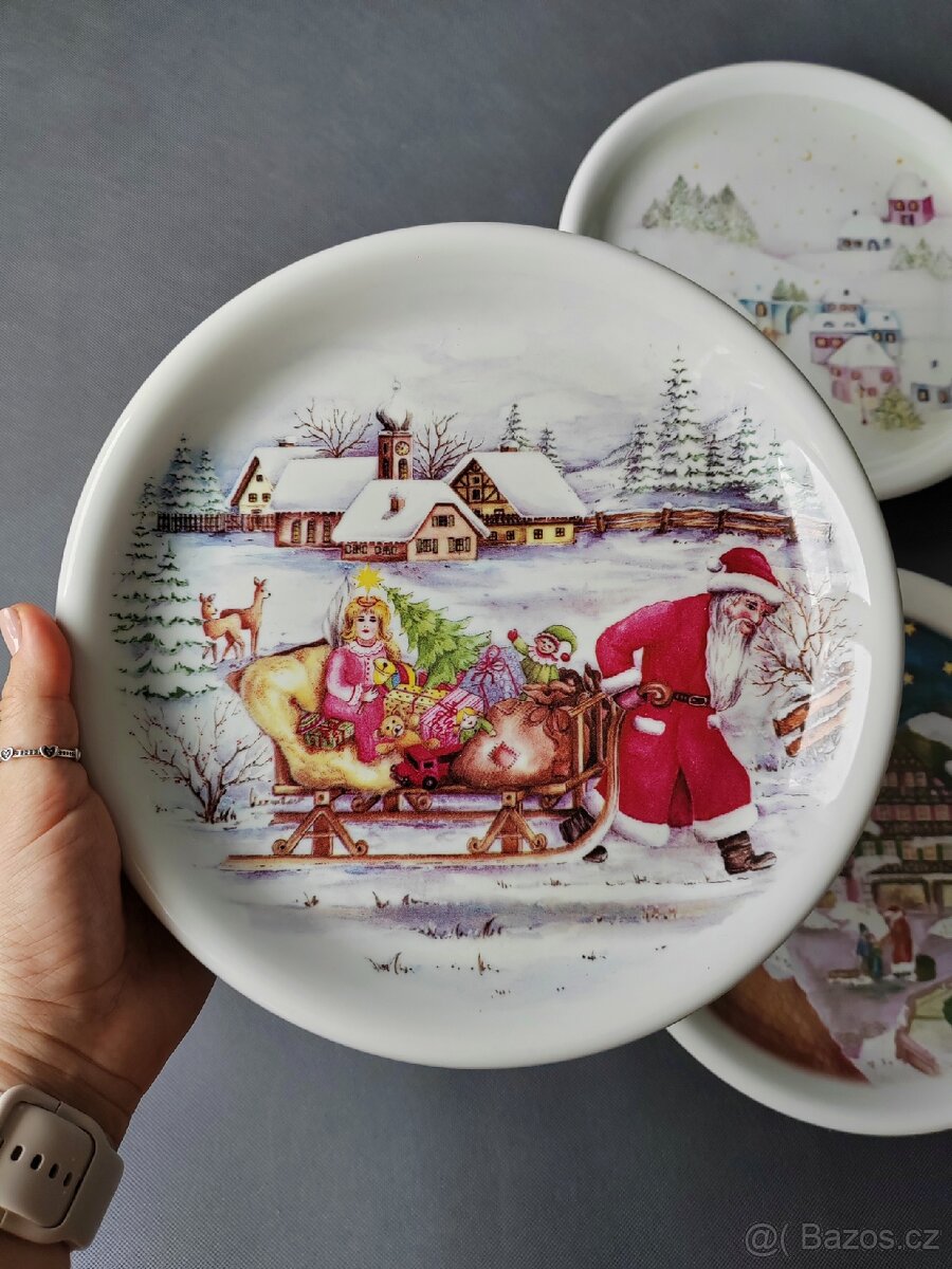 Vánoční kolekce porcelánových talířů a svícnů - 3