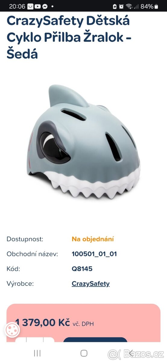 Dětská helma/přilba žralok + druhá zdarma - 3