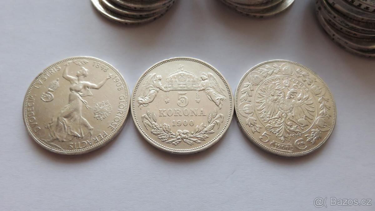 Stříbrné 5 koruny Františka Josefa I - 3