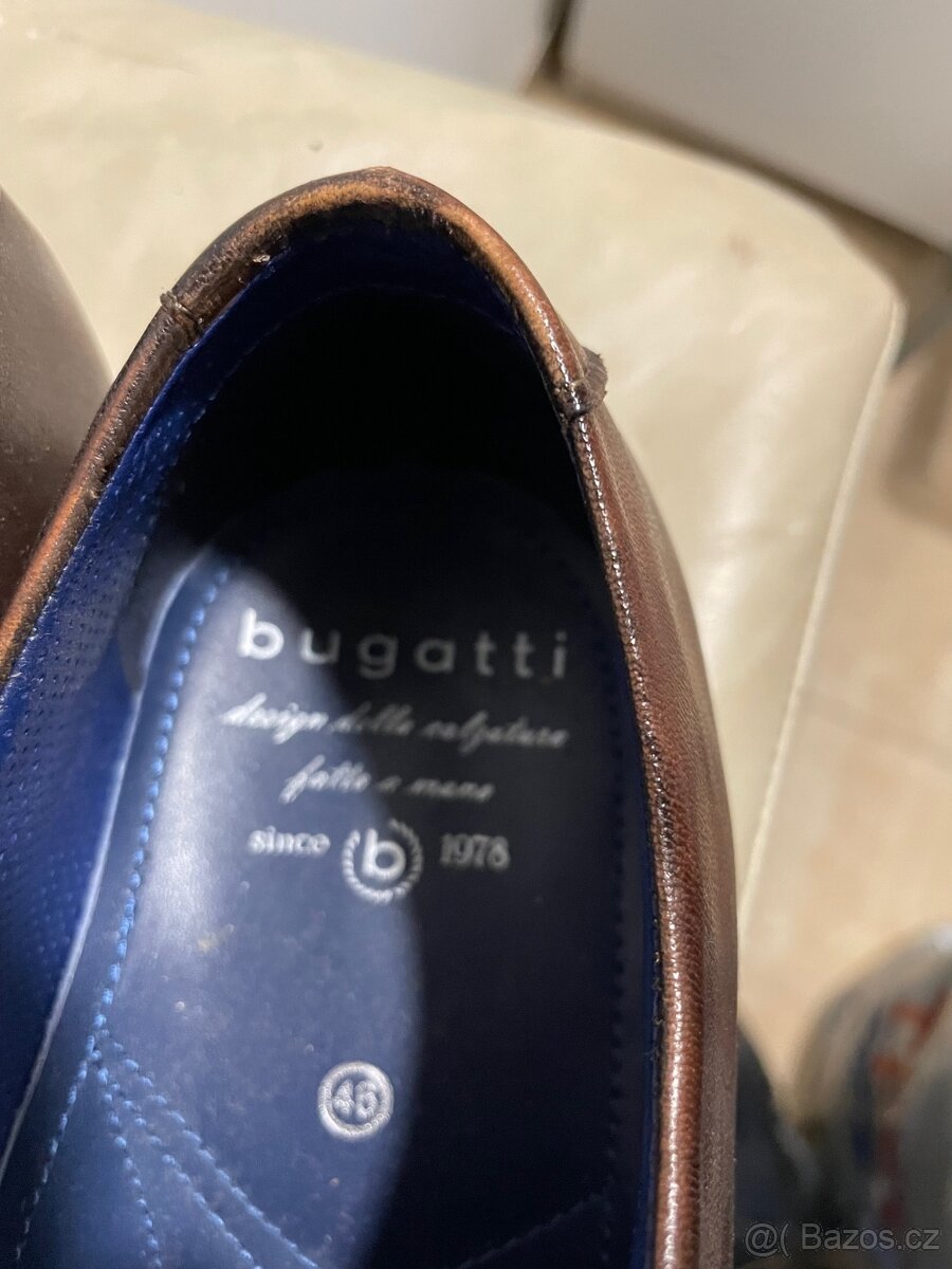 Kožené polobotky Bugatti - 3