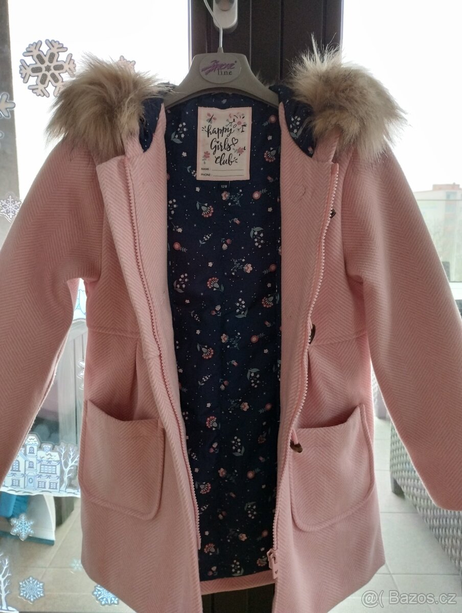 Dívčí kabát s kapucí č.128 - 3