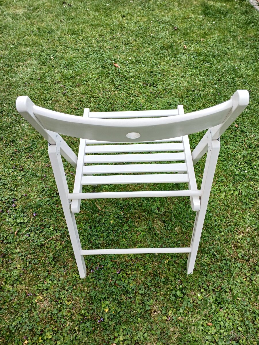 Skládací židle bílá - 3