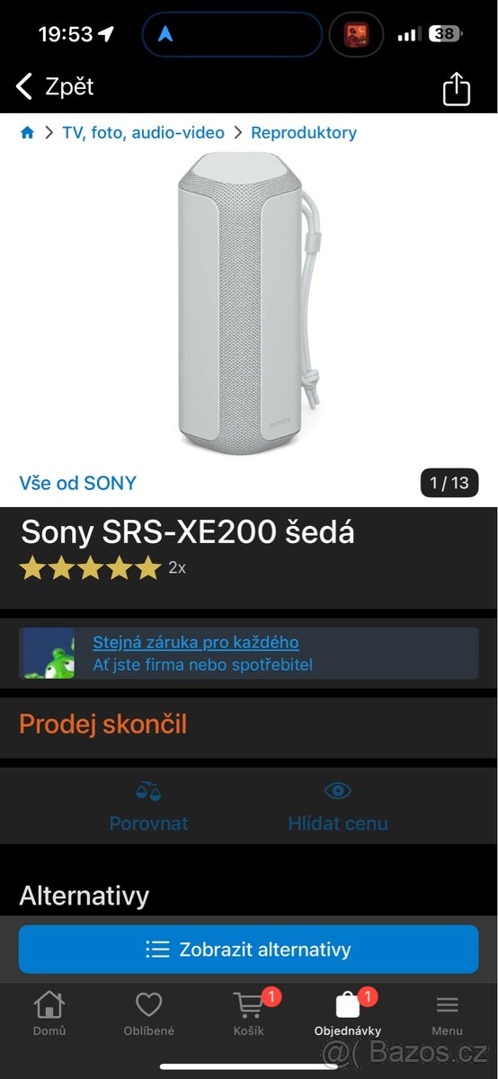 Sony SRS-XE200 bluetooth reproduktor - 3