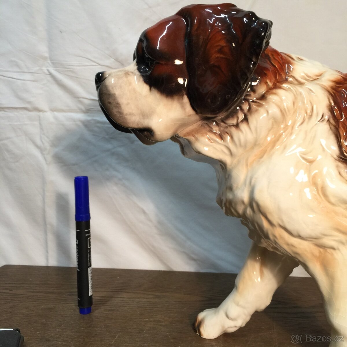 Velká porcelánová socha Bernardýn Goebel - 3