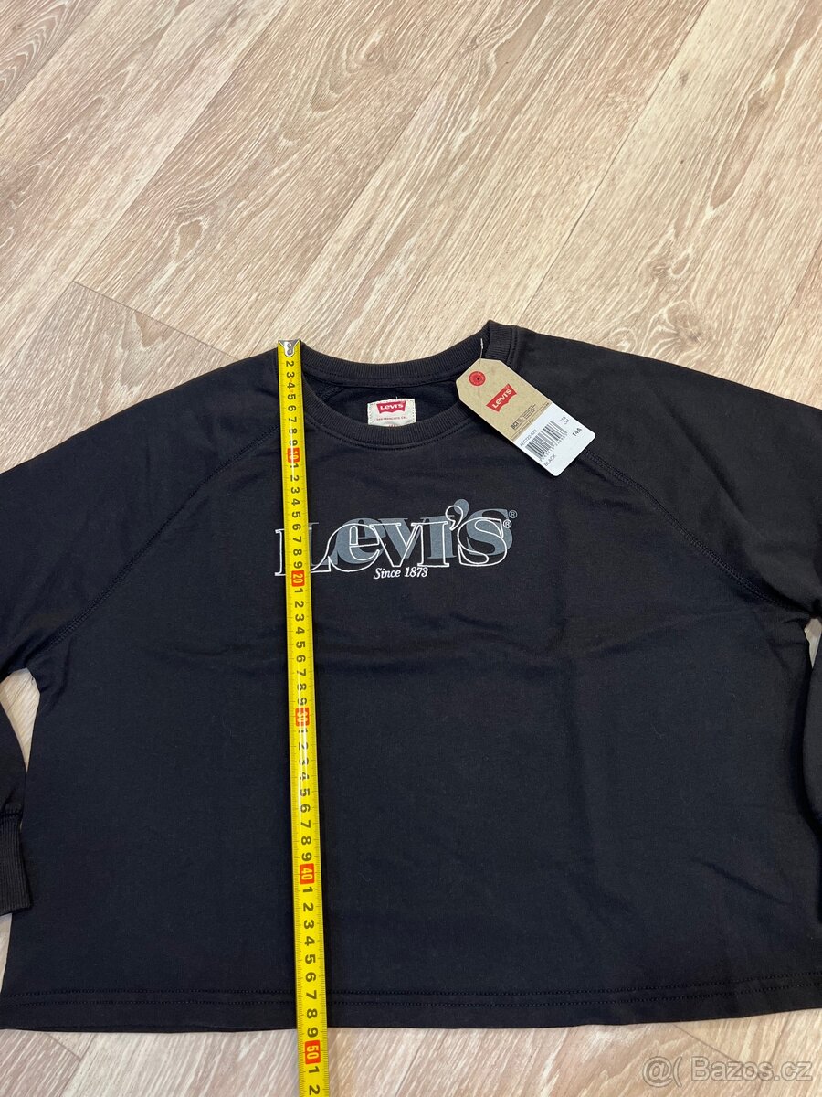 Nová černá mikina 158 Levis crop top - 3