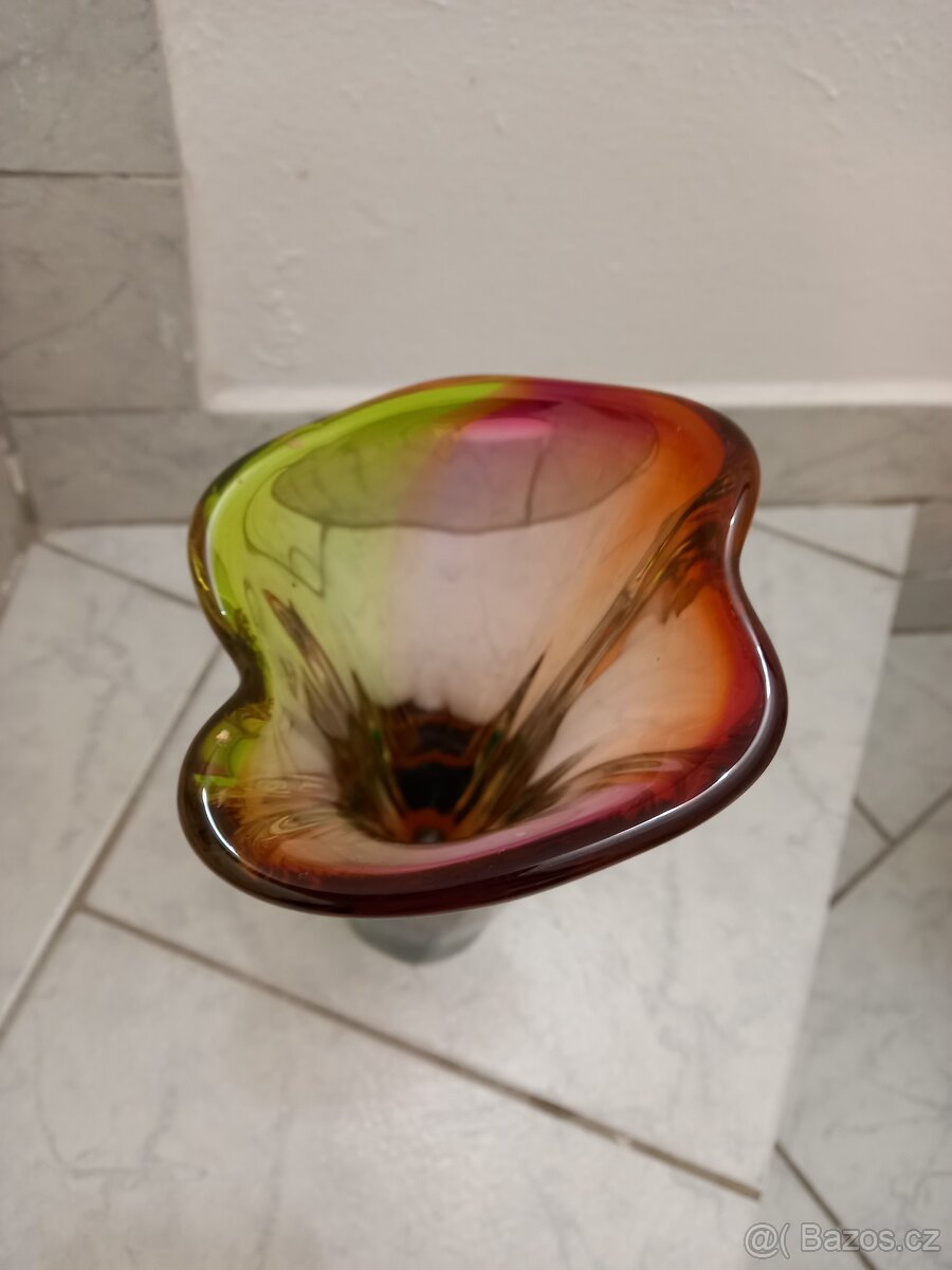 Váza - Josef Rozínek - Borské sklo - 60. léta 20. stol. - 3