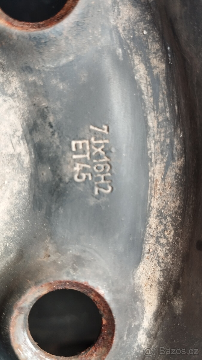 4 ocel.disky 7Jx16 H2 ET45 s celoroč.pneu 205/55 R16 5mm - 3