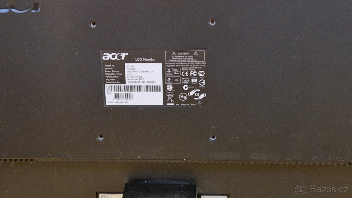LCD monitor Acer P221W - 3