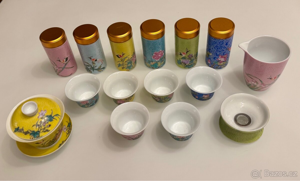 Krásná nová čínská čajová porcelánová souprava - 3