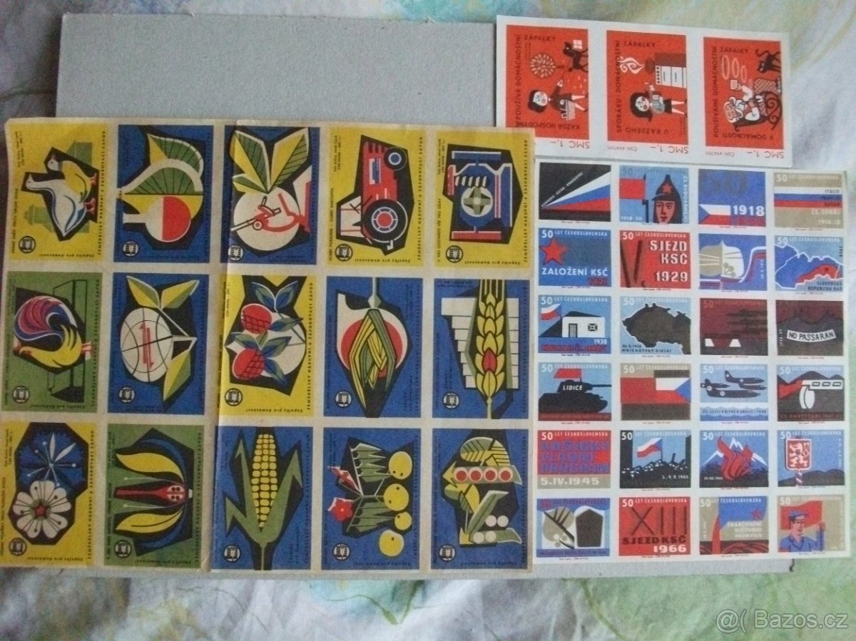 Zápalkové krabičky + nálepky - 3