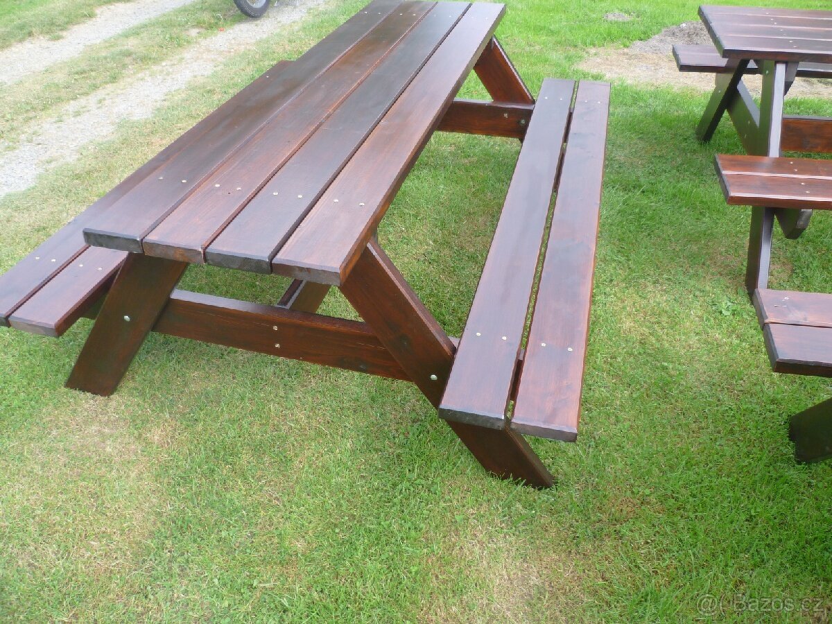 Pivní set, zahradní posezení, zahradní lavice 40 mm - 3