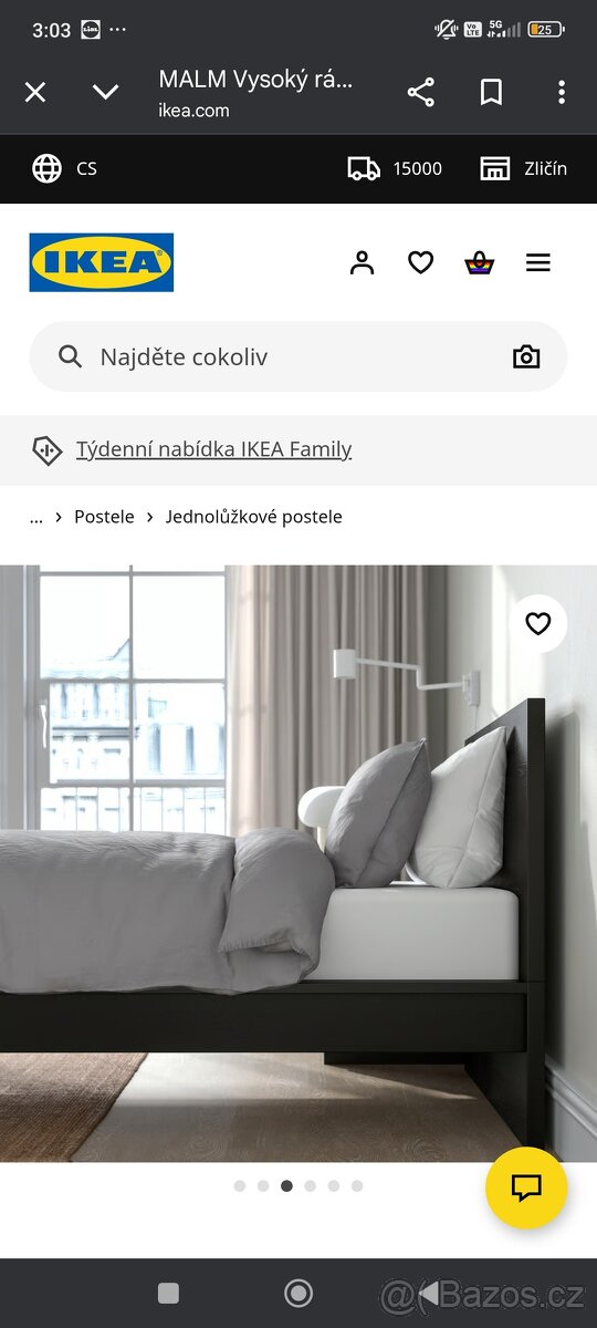 Postel Ikea Malm 90x200 - 3