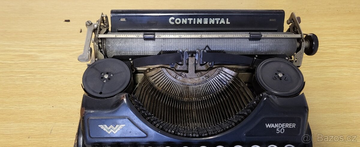 Kufřikový psací stroj Continental - Wanderer 50 1937 - 3