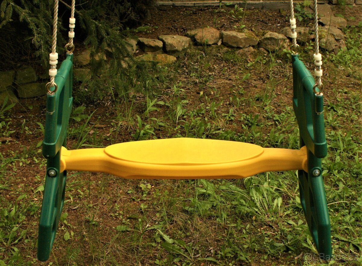 Závěsná houpačka dvousedadlová včetně 2 kladek - 3