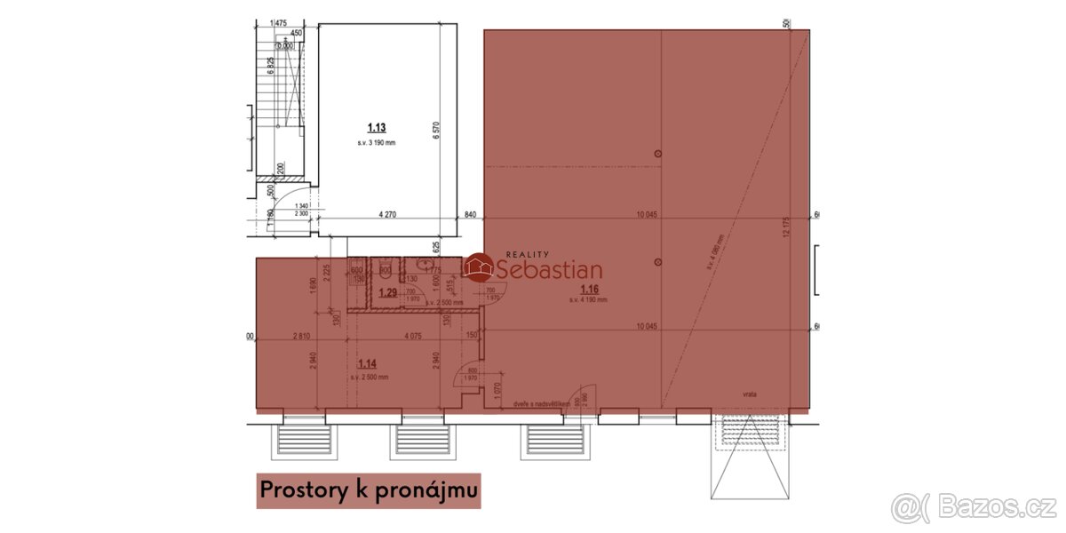 Pronájem komerčního prostoru 148 m² – ul. Dělnická, areál BI - 3