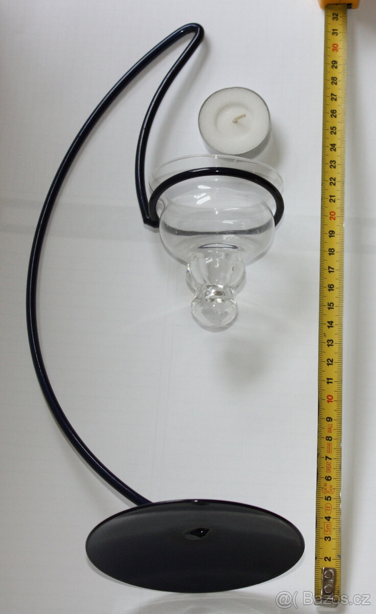 Svícen, tvar měsíc, výška cca 31 cm - 3