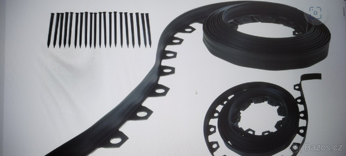 PRUŽNÝ PLASTOVÝ TRAVNÍ LEM 10M x 4CM NOVÝ - 3