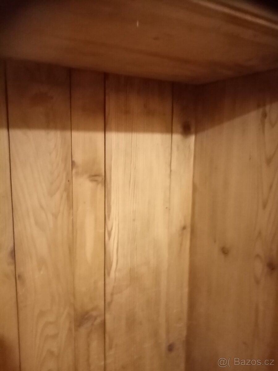 Starožitná selská vitrína, skříň, etažer - 3