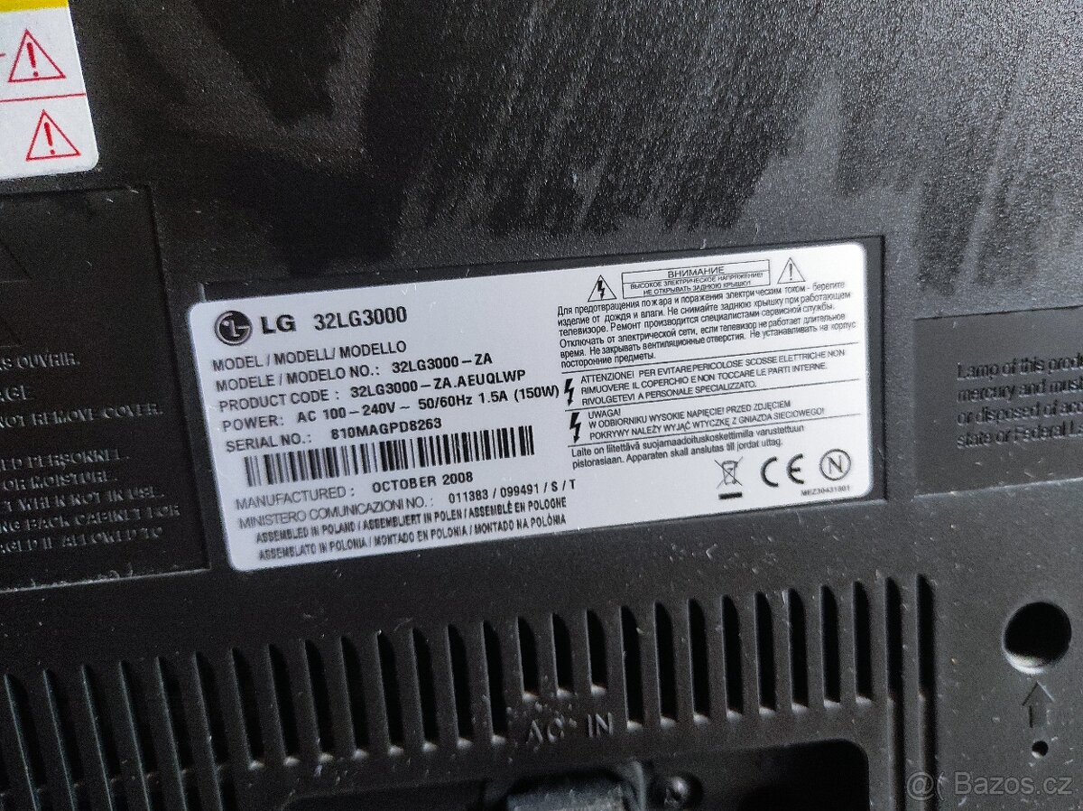 Prodám starší televizi Lg 32LG3000 - 3