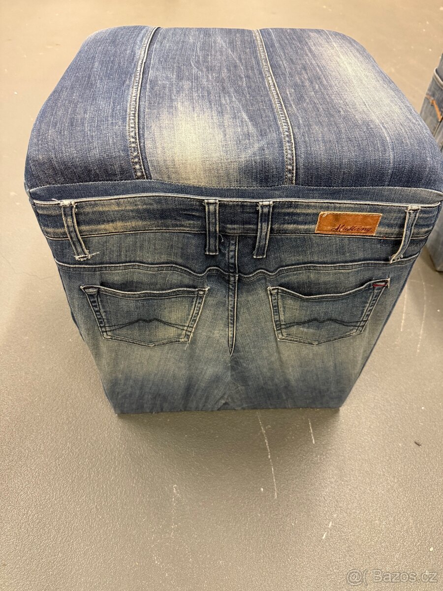taburetky z džínoviny - 3
