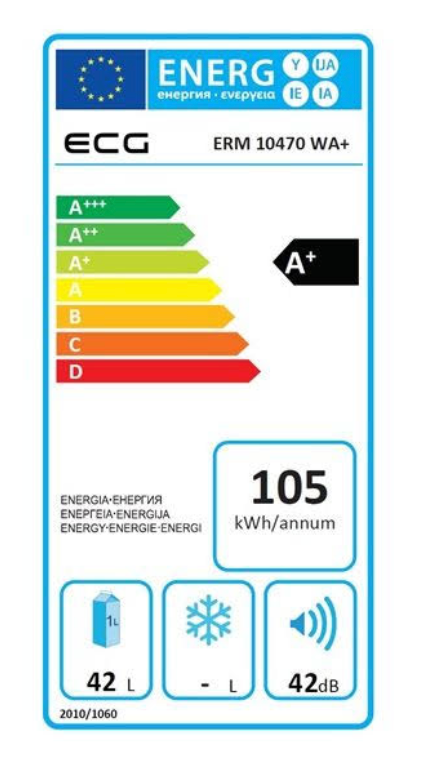 Mini lednička ECG ERM 10471 WE – perfektní stav, jako nová - 3
