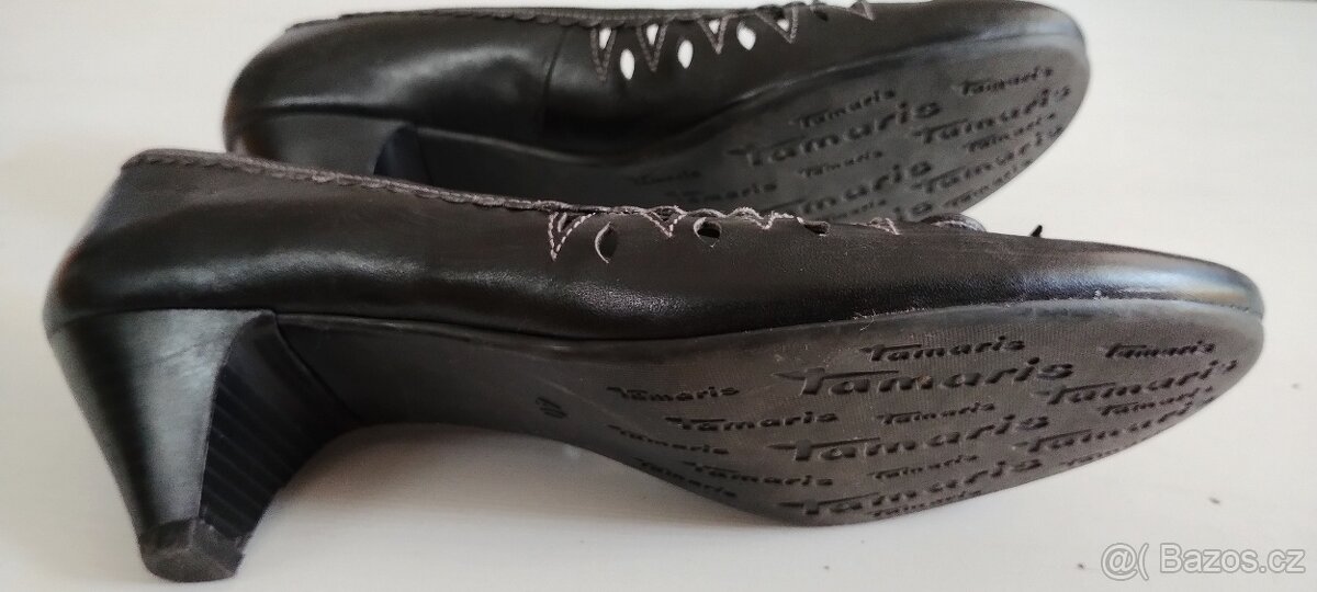 Dámské lodičky TAMARIS, vel. 40, PRAVÁ KŮŽE - 3