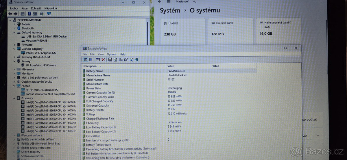HP, i5-8265U 4/8x 3,90GHz, 16GB DDR4, 256GB SSD, bat. 4h. - 3