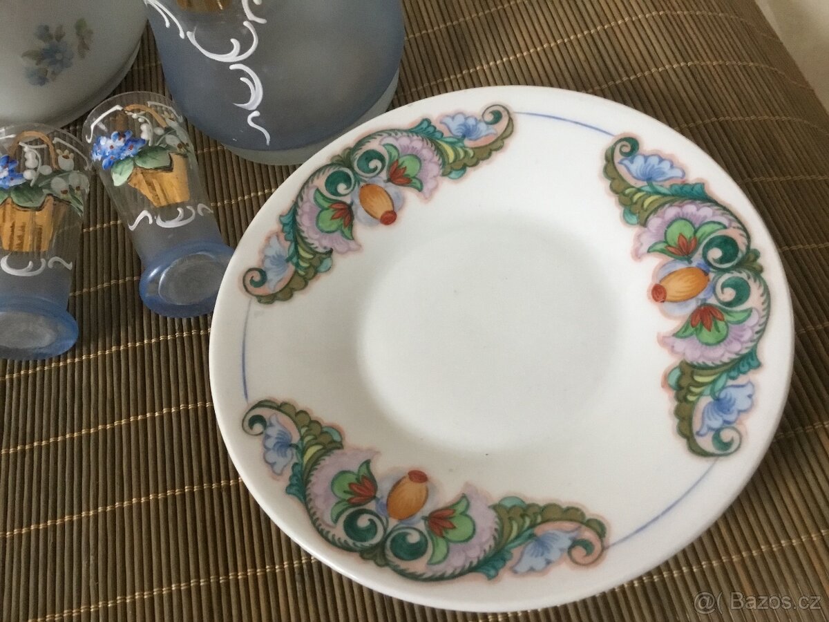 karafa, cukrenka, odlivky, talirek, konvice - 3