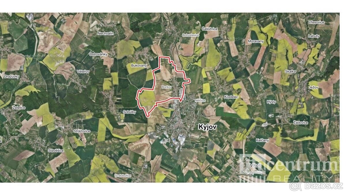 Prodej stavebního pozemku 1235 m2, Kyjov - 3