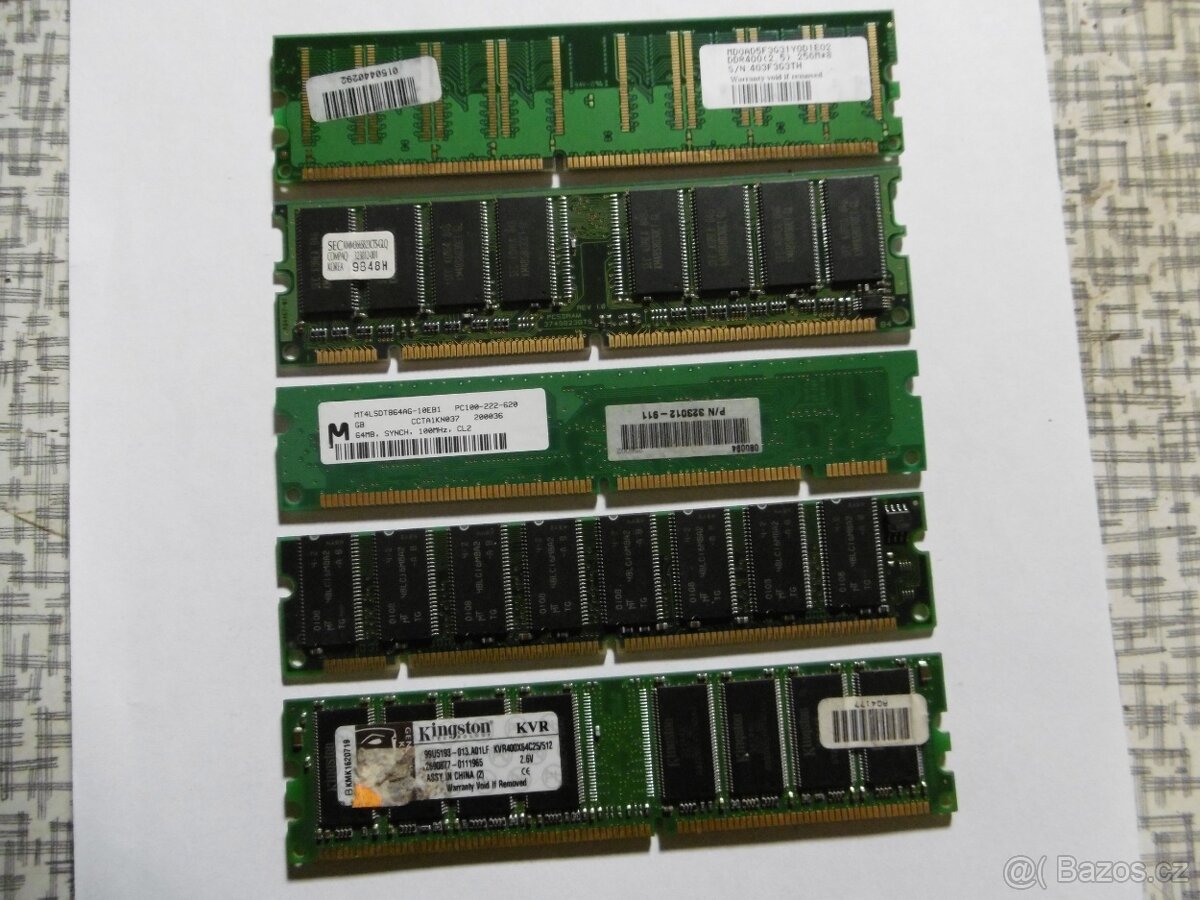 staré paměti DDR1 DDR2 DDR3 ... - 3