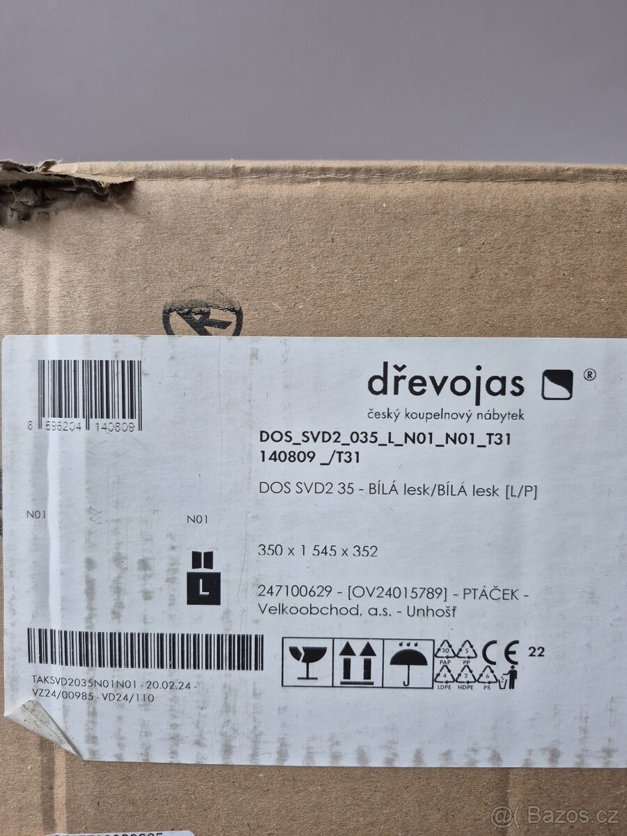 Koupelnová skříňka Dřevojas nová - 3