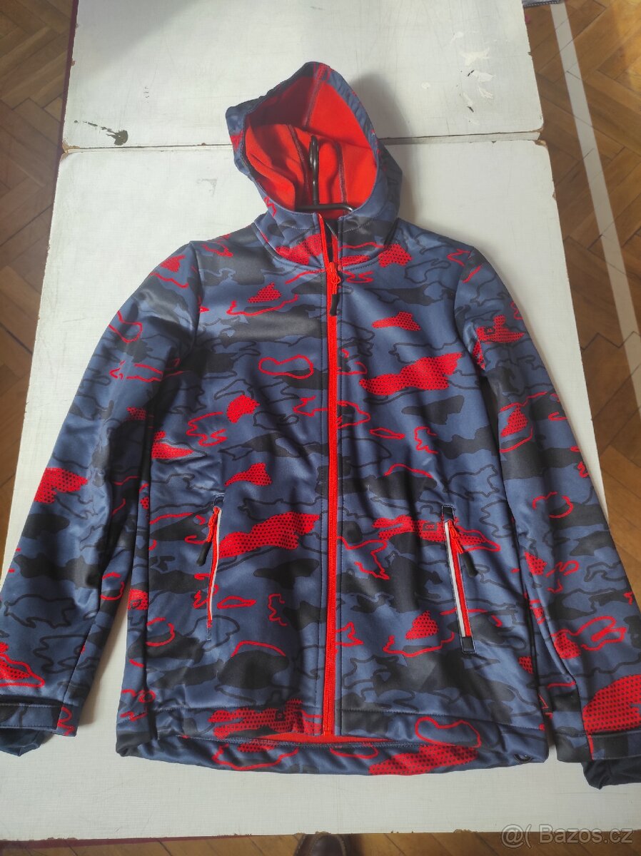 Softshellová bunda s kapucí Rocktrail, nová, vel 146-152 - 3