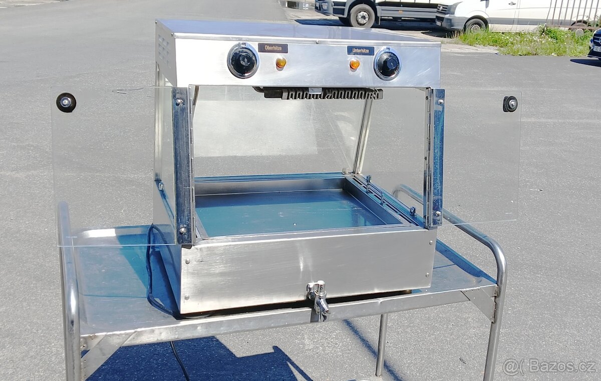 Teplá vitrína prosklená nerez - 3