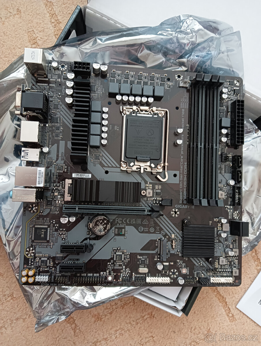 MB Gigabyte B760M DS3H + CPU, sock. 1700 - 3