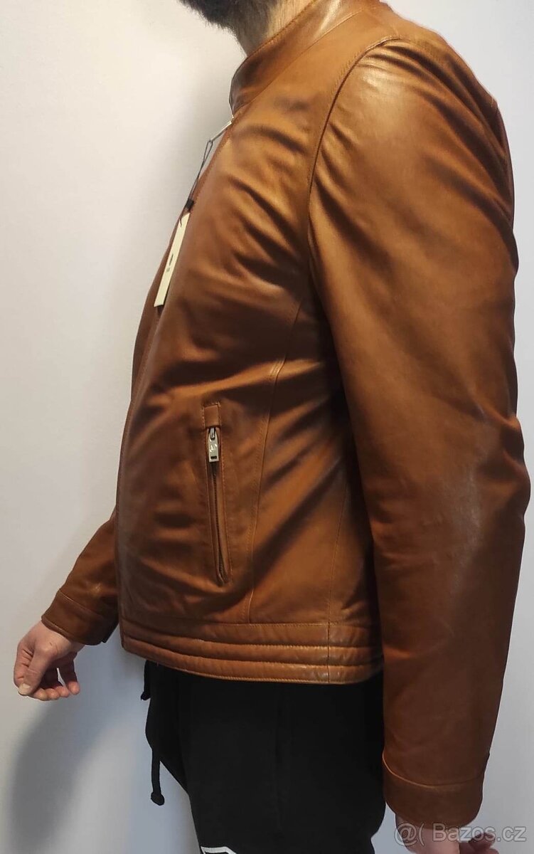 Kožená panská bunda vel.56 - 3