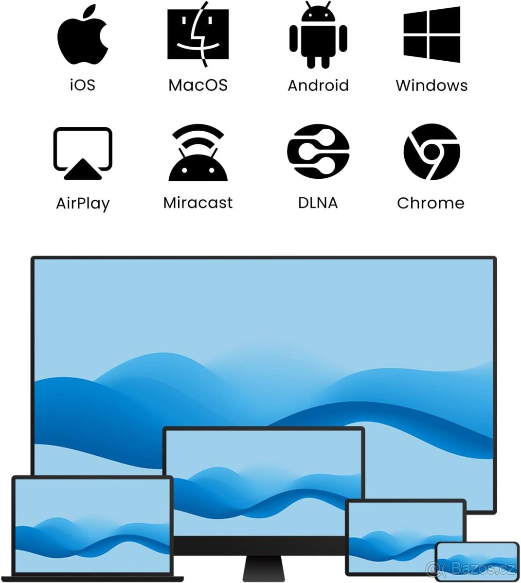 SC01 Miracast Dongle pro TV,projektor 4k@60Hz - 3