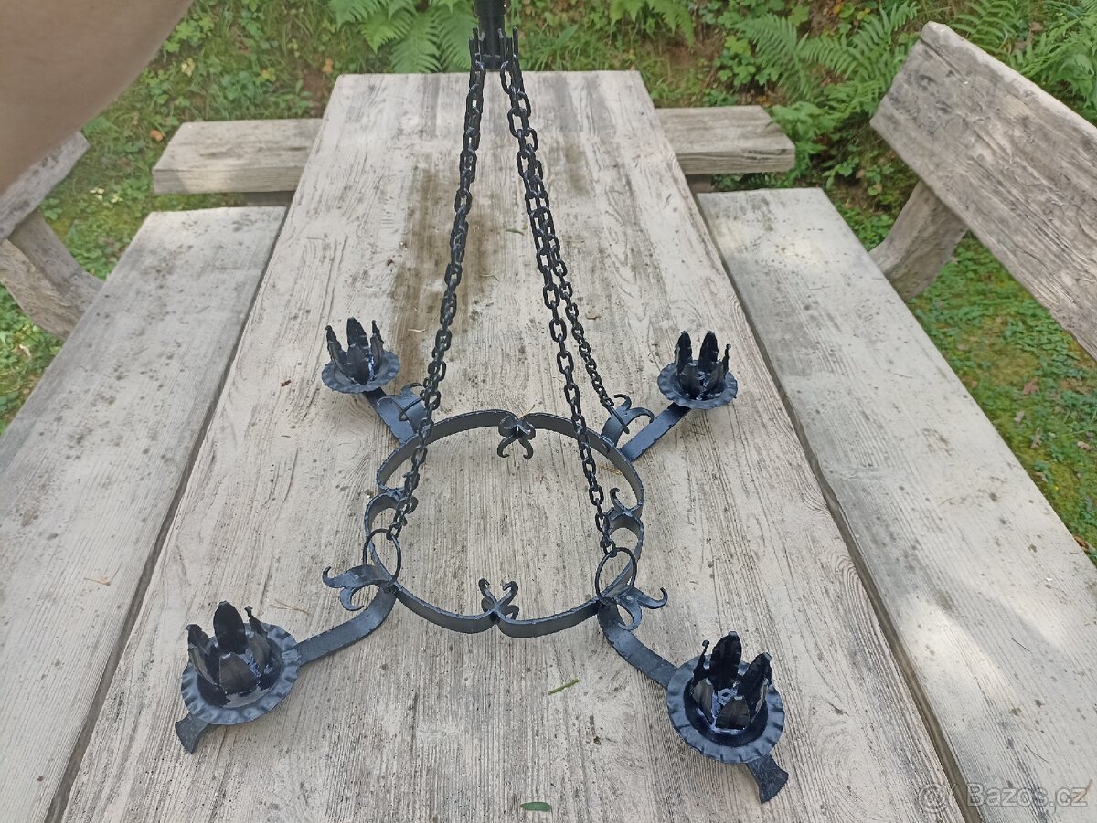 Kovaný lustr, svítidlo - 3