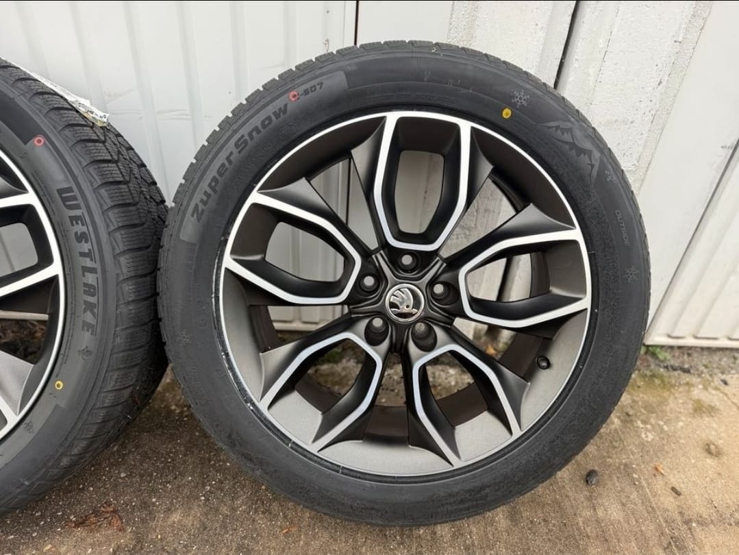 Originální alu kola Škoda Crater 19" s novými zimními pneu - 3