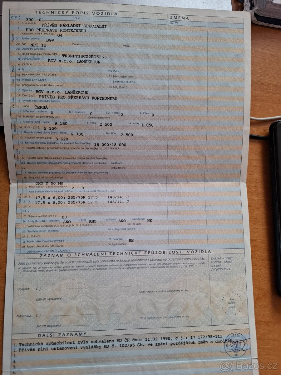 Podval,přepravník bagru,stavební techniky.18t,nízký - 3