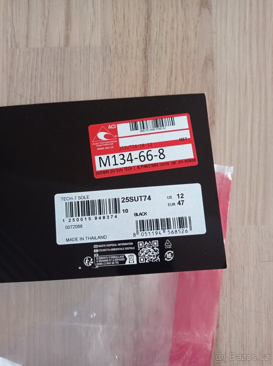 podrážky pro ALPINESTARS TECH7 vel. US 12 EUR 47 - 3