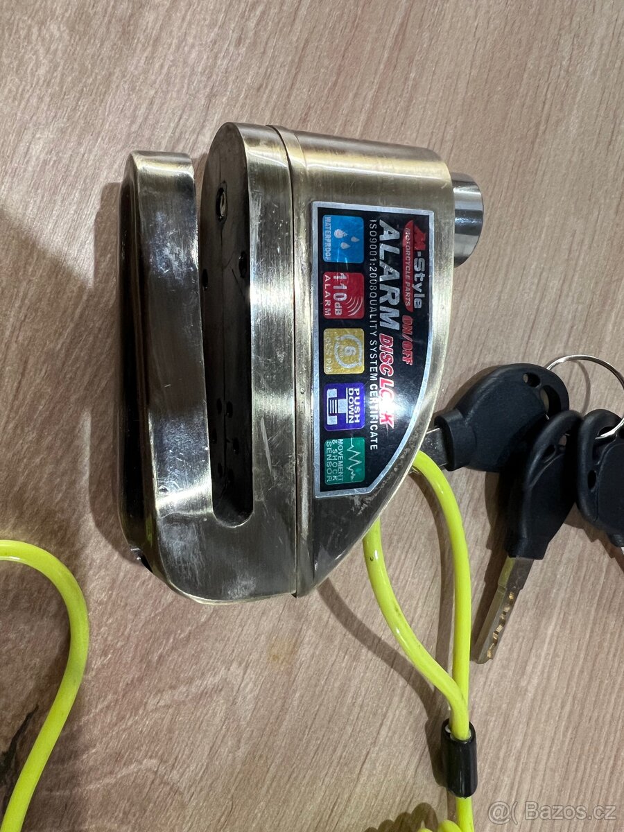 Zámek na motorku M-Style ON OFF s alarmem - 3