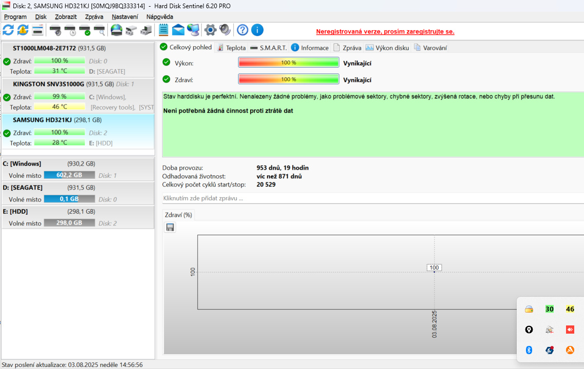 Harddisk 320GB, 7200 otáček - 3