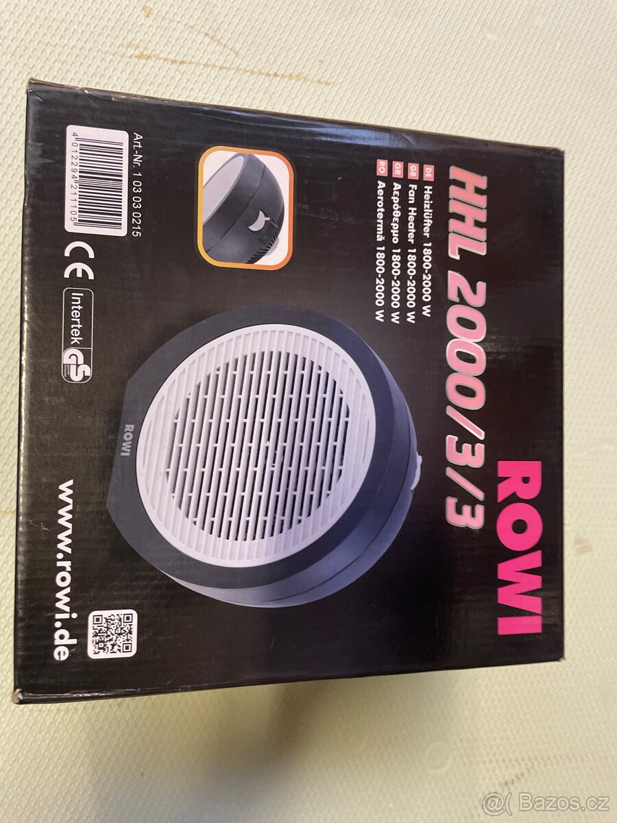 Teplovzdušný ventilátor ROWI - 3