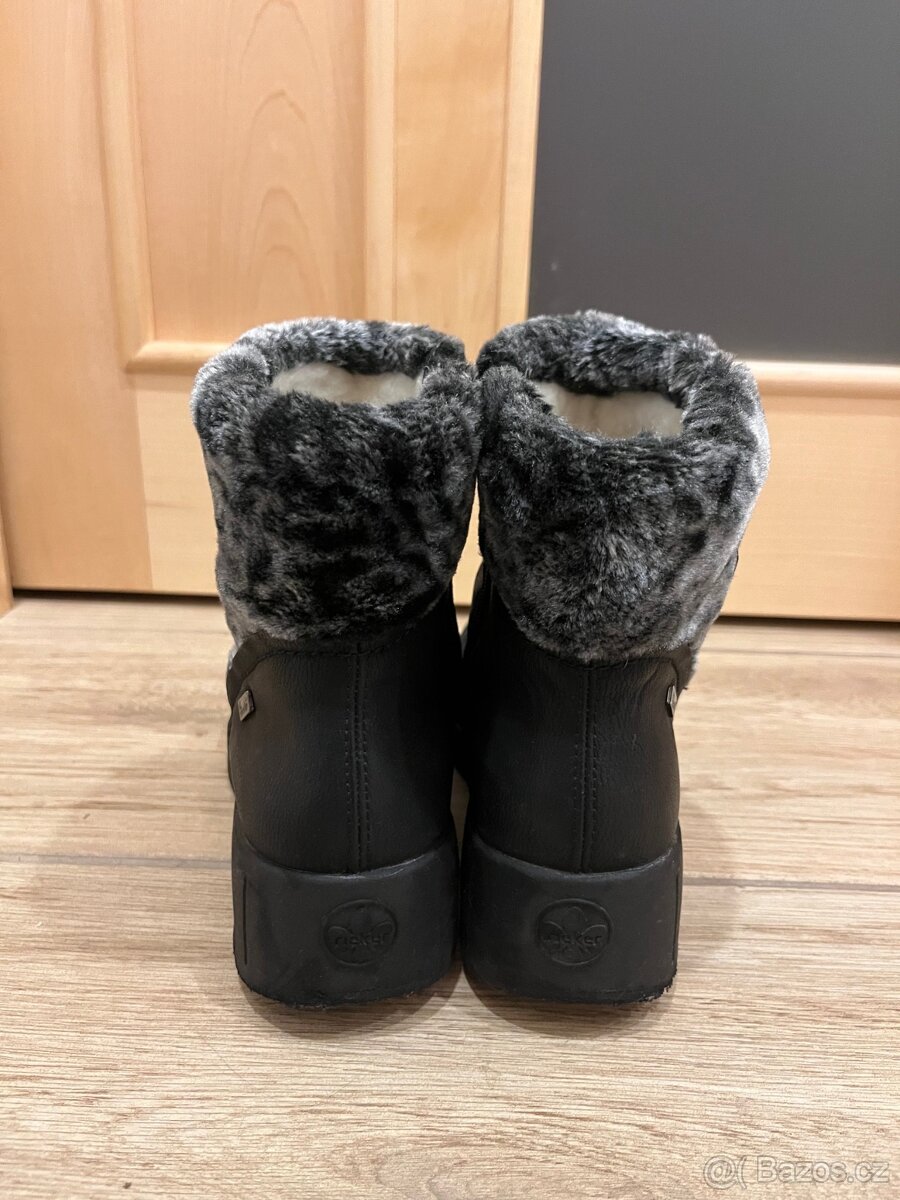 Boty Rieker zimní kožené vel. 39-40 - 3