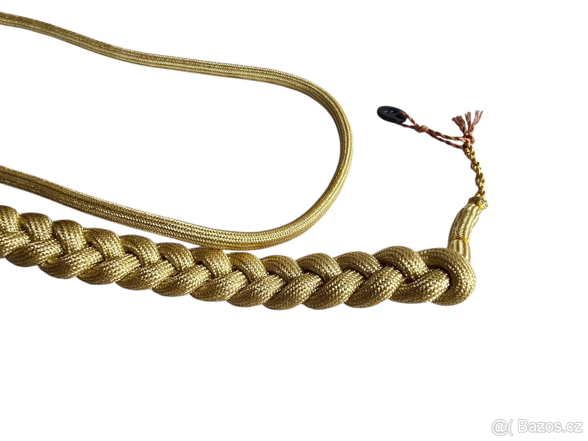 Slavnostní šňůra na uniformu Policie - zlatá - 3