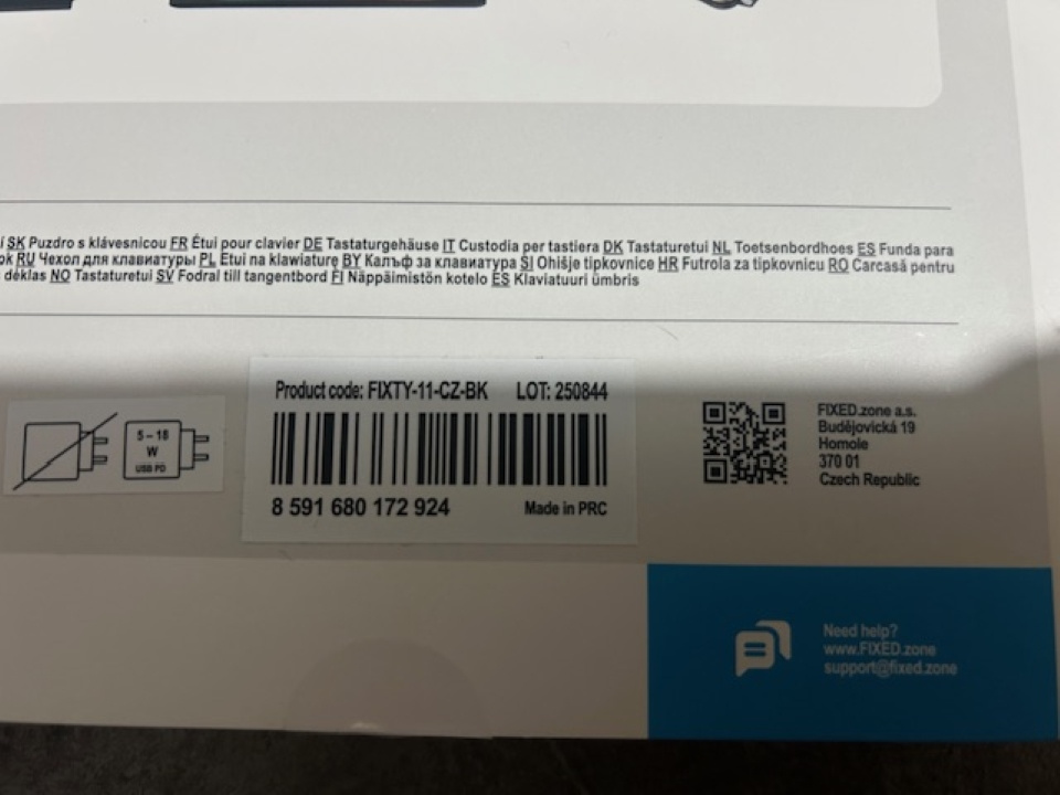 Pouzdro na Ipad s klávesnicí, FIXED Typee pro Apple iPad Pro - 3