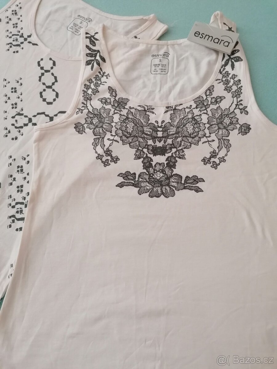 Nová sada 2 triček Esmara, vel. S/M - 3